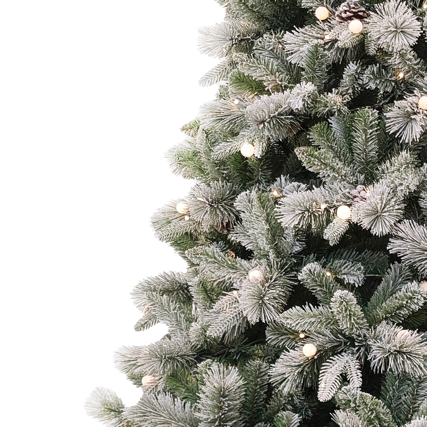 DICTROLUX - Albero di Natale Luminoso Frost Innevato 200 LED Bianco Caldo - h180 cm diametro alla base 115 cm